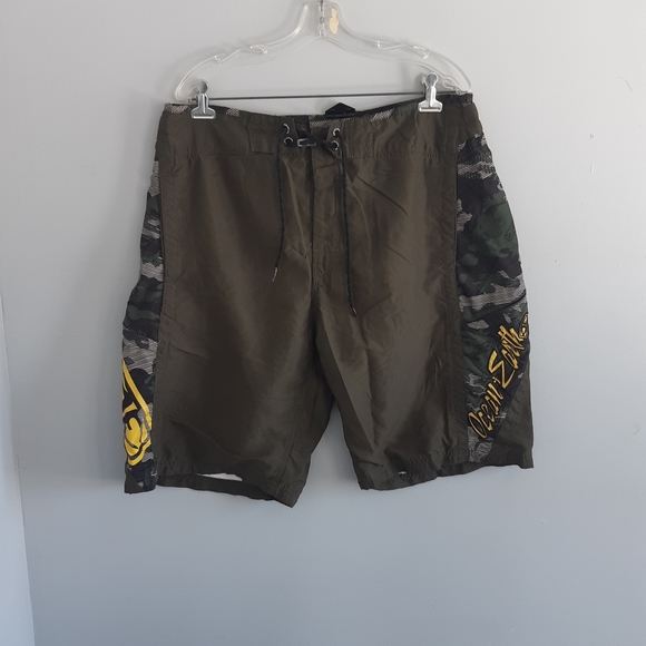 Ocean Earth Men's Trunk Short Size XL kaki green  look new - Picture 6 of 9